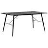 Image de LOUNGITUDE Table à Manger Payton avec Pieds métal Noir - 160x90 cm