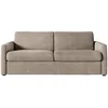 Image de LOUNGITUDE - Agathe - Canapé Convertible - Express - 3 Places - Véritable Matelas - en Velours côtelé - 140x190 - Taupe