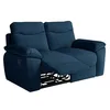 Image de LOUNGITUDE Canapé de Relaxation Manuel Ross 2 Places en Tissu texturé 3D