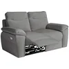 Image de LOUNGITUDE Canapé de Relaxation électrique Ross 2 Places en Tissu