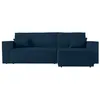 Image de LOUNGITUDE Clarisse - Canapé d'angle Convertible réversible avec Coffre en Tissu texturé 3D