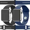 Image de Bracelet IBROZ Apple Watch SoftTouch 40/41mm noir+bleu