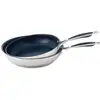 Image de Lot 2 poêles inox antiadhérentes Excell'Inox 24 et 28 cm Mathon
