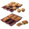 Image de Lot de 2 Flexi'moules : 1 plaque 12 muffins + 1 plaque 6 cakes Mathon