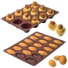 Image de Lot de 2 Flexi'moules : 1 plaque 18 madeleines + 1 plaque 12 briochettes Mathon