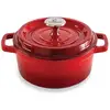 Image de Cocotte en fonte ronde 20 cm 2,3 L rouge Mathon