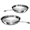 Image de Lot 2 poêles tout inox Chef 24 et 28 cm Beka