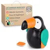 Image de Little Big Friends Jouet Musical bébé | Peluche Musicale à Tirette Douce et Lavable | Toucan coloré pour bébé et Tout-Petit | Idée Cadeau Naissance ou baptême | Jean Le Toucan
