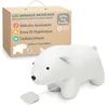 Image de Little Big Friends Jouet Musical bébé | Peluche Musicale à Tirette Douce et Lavable | Compagnon apaisant pour bébé et Tout-Petit | Nathan l’Ours Polaire