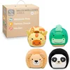 Image de Little Big Friends Les balles Doudous | Set de 4 balles sensorielles pour bébé avec Sons de grelots | Textures variées, Jeu d’éveil et déco Douce | Jungle