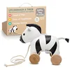 Image de Les Animaux à Tirer Little Big Friends | Jouet à Tirer pour Bébé | Jouet Traditionnel | Facile à Nettoyer | Sûr pour bébé | Robert Le Zèbre