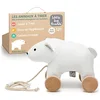 Image de Les Animaux à Tirer Little Big Friends | Jouet à Tirer pour Bébé | Jouet Traditionnel | Facile à Nettoyer | Sûr pour bébé | Nathan l'ours Blanc