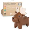 Image de Little Big Friends Les Tiny Friends | Hochet Bébé 0-6 Mois | Animal Tout Doux & Facile à Nettoyer | Jouet Éveil Léger pour Développement Sensoriel | Cadeau Naissance Original | Bruce l'Élan