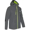 Image de North Ways Veste Softshell Borel Gris Chiné Et Jaune Fluo