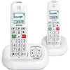 Image de ALCATEL XL685 Voice Duo - Téléphone Fixe Sans Fil DECT Senior Format XL Avec Répondeur - Écran Haute Lisibilité - Grandes Touches - Audio Boost - Mains Libres - Blocage Des Appels - 2 Combinés - Blanc