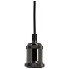 Image de Xanlite Douille suspension - Suspension ampoule - fil Électrique pour suspension - Ampoule prise electrique - Suspension à Douille Noire - Style vintage - Noir - SDVEB