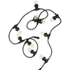 Image de Xanlite GRL5230VBP45F Lot Guirlande extérieure, Extensible, câble Noir + 10 Ampoules Retro LED, Blanc Chaud culot E27, Noire
