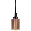 Image de Xanlite Douille suspension - Suspension ampoule - fil Électrique pour suspension - Ampoule prise electrique - Suspension à douille en aluminium - Finition pointes de diamant cuivrées rosées - SDV03EP