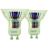 Image de Lot de 2 ampoules LED spots au culot GU10, 5W cons. (50W eq.), lumière blanche chaude