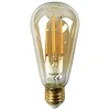 Image de Ampoule LED E27 Vintage Verre Ambré Culot E27 - Ampoule Vintage E27 LED Filament Angle Éclairage 320°- Ampoule Edison E27 7W Équivalant 50W 638 Lm - Ampoule E27 Lumière Blanc Chaud- RFDE800STA Xanlite