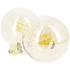 Image de Xanlite - Lot de 2 Ampoules LED G95 Ambrées - Culot E27-806 Lumens - Équivalence 60W - 1800K - Blanc Chaud - Ambiance Chaleureuse et Cosy - Design Vintage Élégant