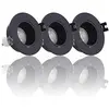 Image de Lot 3 Spots GU10 50W 2700K Rond orientable Noir IP20