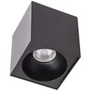 Image de Xanlite PL50CLN Plafonnier LED-en Sailli Finition Ampoule GU10 incluses-Aluminium-Classe énergétique A+ -Température lumière 2700 K-50W-Carré Large Noir, 50 W