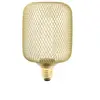 Image de Ampoule Déco cage cylindre doré  11cm E27 IP20 150lm 25W blanc chaud Xanlite