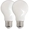 Image de Xanlite - Lot De 2 Ampoules Filament LED A60 Opaque - 806 Lumens - Équivalence 60W - 2700K - Blanc Chaud - Culot E27 - Économie D'énergie - Look Vintage