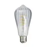 Image de Ampoule Filament LED déco verre ciselé ST64, culot E27, 240 Lumens, Blanc chaud