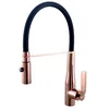 Image de PAINI Mitigeur cuisine Addict Bec haut gold rose douchette extractible