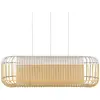 Image de Forestier Bamboo oval L Suspension blanche/naturelle