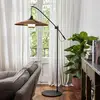 Image de Forestier Parrot lampadaire abat-jour abaca, brun