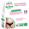 Image de Love & Green - Shorty Menstruel Lavable Ecologique, coton BIO - Taille XL (44) - Flux Normal