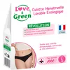 Image de Love & Green - Culotte Menstruelle Lavable Ecologique, coton BIO - Taille L (42) - Gestion quotidienne de l'incontinence - Confort en coton bio - Culotte menstruelle lavable avec dentelle élégante