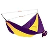 Image de Hamac de Camping en Toile 1 Place - O'Camp - Jaune et Violet - Dimensions 270 x 130 cm