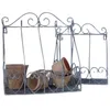 Image de CHEMIN DE CAMPAGNE Set2 étagères murales à Plantes Jardin extérieur Fer forgé Gris 28-33cm
