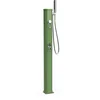 Image de Formidra - Douche Solaire 20 L pour Utilisation en Extérieur de Jardin, Piscine ou Spa - Robinet à Pied, Mitigeur et Douchette Amovible - Aluminium - Vert Réséda - Jolly Go2
