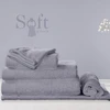 Image de Soft by Perle de Coton - 2 Serviettes Invité gris perle - 50x30 cm 50x30 cm