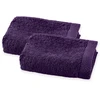 Image de Soft by Perle de Coton - 2 Serviettes Invité aubergine - 50x30 cm 50x30 cm