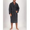 Image de Soft by Perle de Coton - Peignoir Homme en coton et velours gris anthracite M