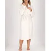 Image de Soft by Perle de Coton - Peignoir Femme en coton et velours blanc XXL