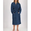 Image de Soft by Perle de Coton - Peignoir en Coton & Velours bleu jean XXL