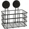 Image de MSV - Étagère de Douche sans perçage - Ventouses - Acier Chromé - 20 x 16 x 22 cm - Panier de Douche Profond - Fixation Sécurisée - Résistance à l'eau