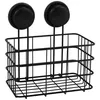 Image de MSV Panier de douche Milady avec ventouses - Noir