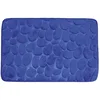 Image de MSV - Tapis de Bain Microfibre Pebble - Sécurité Renforcée - Base Antidérapante - Usage Salle de Bain - Public Cible : Enfants et Personnes Âgées - 40 x 60 cm - Couleur Bleu Foncé