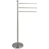 Image de Porte-serviettes sur pieds - MSV - 3 branches - Acier Inox - Gris
