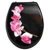 Image de MSV Abattant WC MDF LANYU Noir - Charnières INOX