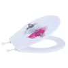 Image de MSV Abattant WC PP Borneo Blanc & Rose - Charnières PS
