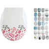 Image de MSV Abattant WC Thermo Dur Floral Rouge & Blanc - Charnières PS